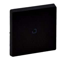 Valena LIFE jednoduchá krytka s podsvětlením černá Legrand 756102