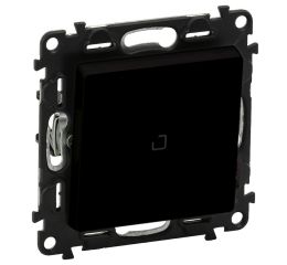 Valena LIFE tlačítko s přepínacím kontaktem a podsvětlením NO-NC černé Legrand 756332