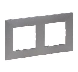 NILOÉ Step rámeček dvojnásobný, barva ocel, Legrand 863492