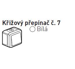 Forix vypínač č.7 bílý křížový 782365 vodotěšný Legrand