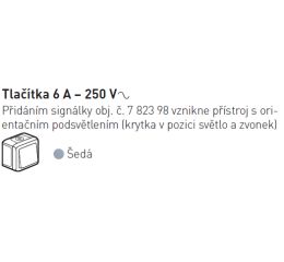 Forix šedé tlačítko 782384 vodotěsná Legrand