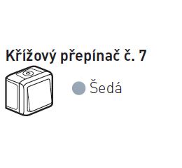Forix vypínač č.7 šedý křížový 782385 vodotěsná Legrand