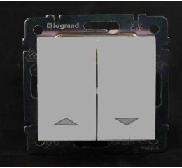 Valena tlačítko ovládání žaluzii stříbrná typ 770114 Legrand