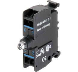 M22-CLEDC-B Prvek LED,zadní upevnění s bezšroubovými svorkami 12-30V AC/DC modrá