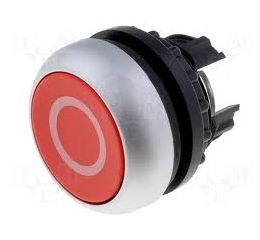 M22-D-R-X0 tlačítko zapuštěné bez aretace červené s popisem