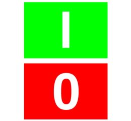 M22-DDL-GR-X1/X0 dvojité tlačítko zvýšené s bílou čočkou pro signálku a popisem