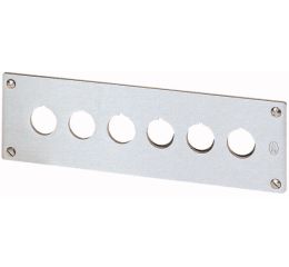 M22-E6 čelní deska pro montáž do panelu pro 6hlavice