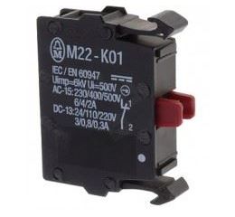 M22-K01 kontaktní prvek vypínací se šroubovými svorkami,čelní upevnění