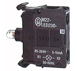 M22-LED230-W Prvek LED,čelní upevnění se šroubovými svorkami 85 - 264V AC bílá