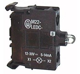 M22-LEDC-B Prvek LED,zadní upevnění se šroubovými svorkami 12-30V AC/DC modrá