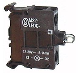 M22-LEDC-W Prvek LED,zadní upevnění se šroubovými svorkami 12-30V AC/DC bílá