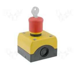 M22-PVS/KC11/IY tlačítko nouzového zastavení ovládané klíčem, IP67, IP69K