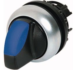 M22-WLK3-B hlavice s otočným úchytem 3polohová bez aretace modrá