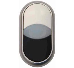 M22S-DDL-WS Dvojité tlačítko se signálkou, IP66,čelní kroužek černý