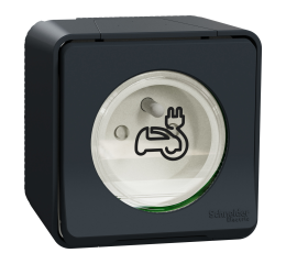 Mureva Styl MUR36010 Zásuvka pro EV povrchová montáž 16A zesílené kontakty antracit Schneider