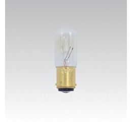 Žárovka B15d/10W trubková 230V do šicího stroje, domácích spotřebičů vláknová čirá NBB