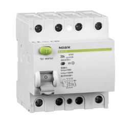 Proudový chránič 63A, Ex9L-N 30mA AC čtyřpólový Noark 108333