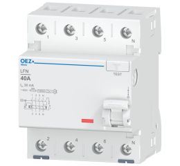 Proudový chránič 40A, LFN-40-4-030A 30mA AC čtyřpólový OEZ:42452