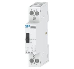 Instalační stykač 20A RSI-20-20-X230-M 2NO 230V AC/DC s manuálním ovládáním OEZ:43162