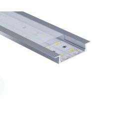 Hliníkový profil + plexi 30x6x21mm délka 1m vestavný pro LED pásky Panlux