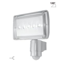 Svítidlo LED  15W reflektor s čidlem pohybu VANA LED 5LED-15W SLV15HP/CH hliníkové Panlux