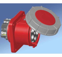 Zásuvka vestavná 63A, 5pólová 400V IP67 šroubová svorka PCE 335-6