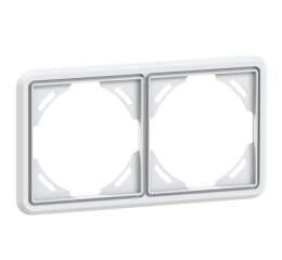 Rámeček  pro interiérové zásuvky dvojnásobný 9022 PCE bílá