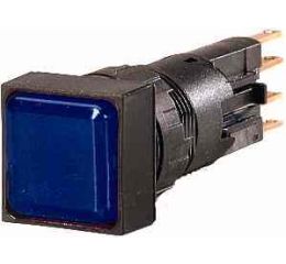 Q18LF-BL modrá hlavice pro signálky, plochá bez žárovky