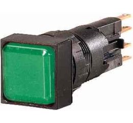 Q18LF-GN zelená hlavice pro signálky, plochá bez žárovky