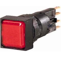 Q18LF-RT/WB červená hlavice pro signálky, plochá se žárovkou 24V