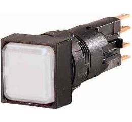 Q18LF-WS bílá hlavice pro signálky, plochá bez žárovky