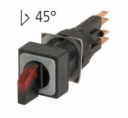 Q18LWK1-RT/WB ovládací hlavice prosvětlená 2polohová,funkce vratná,se žárovkou,červená