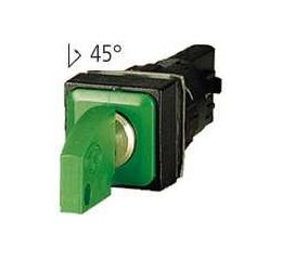 Q18S1-GN ovládací hlavice s klíčem, 2polohová vratná, zelená