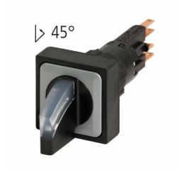 Q25LWK1-WS/WB ovládací hlavice prosvětlená 2polohová,funkce vratná,se žárovkou,bílá