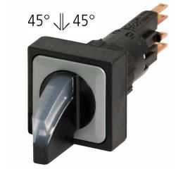 Q25LWK3R-WS/WB ovládací hlavice přepínače prosvětlená 3polohová,aretovaná,se žárovkou,bílá