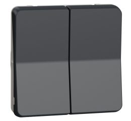 Mureva Styl MUR35019 Přepínač dvojitý střídavý č.6+6, IP55, Antracit, Schneider Electric