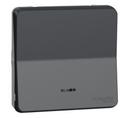 Mureva Styl MUR35127 Tlačítko č.1/0So s orientační kontrolkou, IP55, Antracit, Schneider