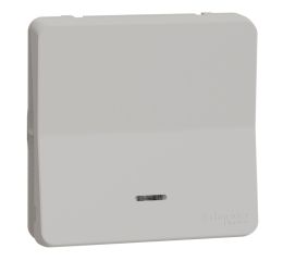 Mureva Styl MUR39127 Tlačítko č.1/0So s orientační kontrolkou, IP55, Bílé, Schneider