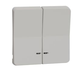 Mureva Styl MUR39205 Klapka s kontrolku dvojnásobná, Bílá, Schneider Electric