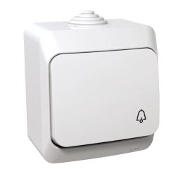 Cedar Plus tlačítko č.1/0 se symbolem zvonku IP44 bílá Schneider Electric WDE000512
