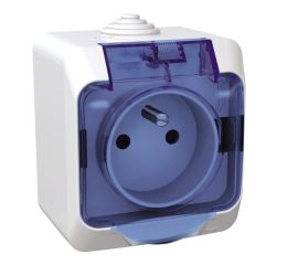 Cedar Plus zásuvka jednonásobná s čirým krytem IP44 bílá Schneider Electric WDE000542