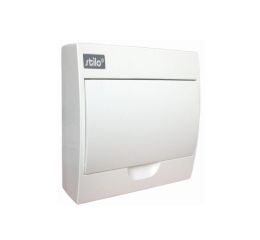 Rozvodnice   8-moduly na omítku IP30 plastová bílá, bílé dvířka nástěnná STI468-8 stilo