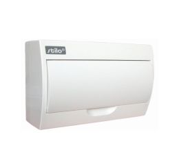 Rozvodnice  18-modulů na omítku IP30 bílá, bílé dvířka nástěnná STI470-18 stilo