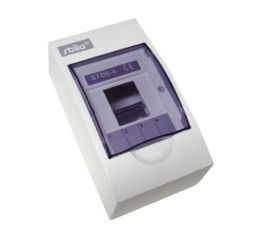 Rozvodnice   4-modulová IP30 bílá, průhledná dvířka nástěnná STI612-4 stilo