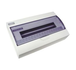 Rozvodnice  18-modulů na omítku IP30 bílá, průhledná dvířka nástěnná STI616-18 stilo