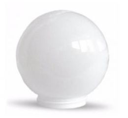 Sklo závitové pro svítidlo 60W mléčné opálové průměr 80,5-81,5mm