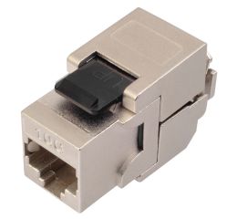 Konektor RJ45 KEYSTONE Cat.6 STP (stíněný) Solarix SXKJ-10G-STP-BK-SA