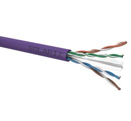 Kabel datový CAT6 UTP 4x2x0,5 s LSOH pláštěm SXKD-6-UTP-LSOH nestíněný (cena za metr) Solarix 26000021