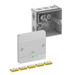 Krabice rozbočovací Abox 025-2,5² se svorkovnicí 5x5x2,5mm2 IP66 87x87x52mm šedá Spelsberg 80242001