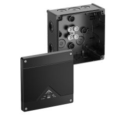 Krabice rozbočovací na omítku Abox 100-L/sw prázdná IP66 152x152x80mm černá Spelsberg 81000001
